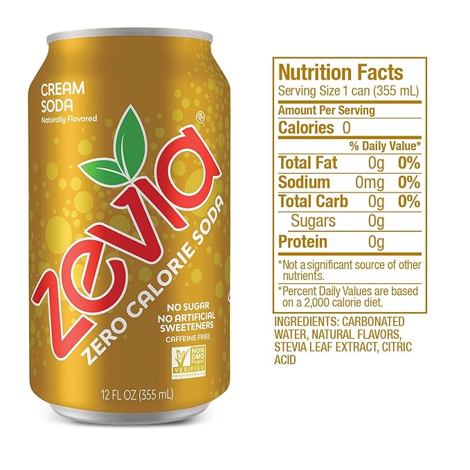 Zevia Zero Calorie Soda Variety Pack 24 Cans