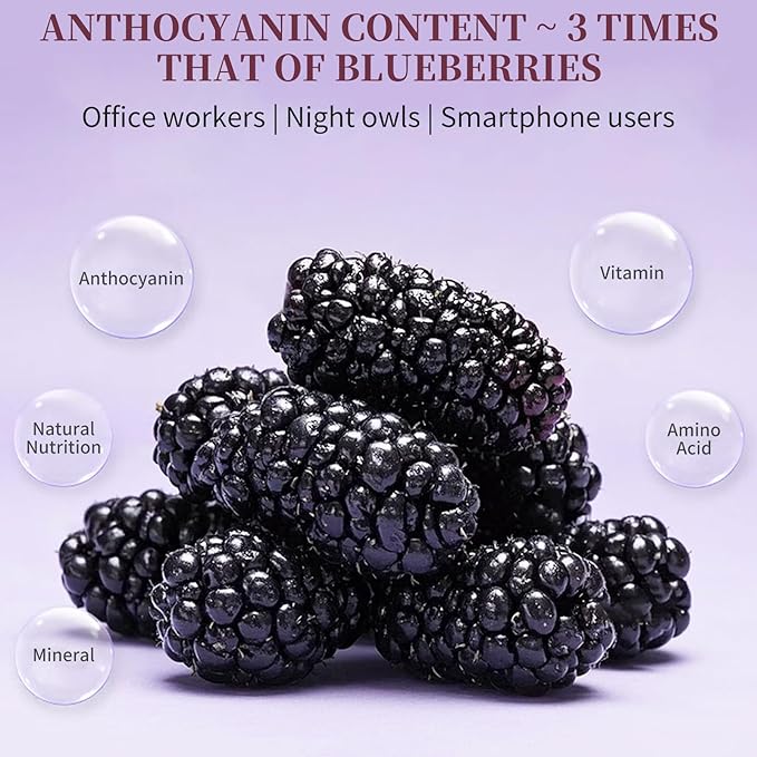 Baihuatang Natural Dried Black Mulberries Premium Dried Black Mulberries Dried Mulberries Black Mulberry Tea Herbal Tea No Sugar Added &amp No Additives Dried Fruit Snack 黑桑椹干 桑葚 250g/8.8oz