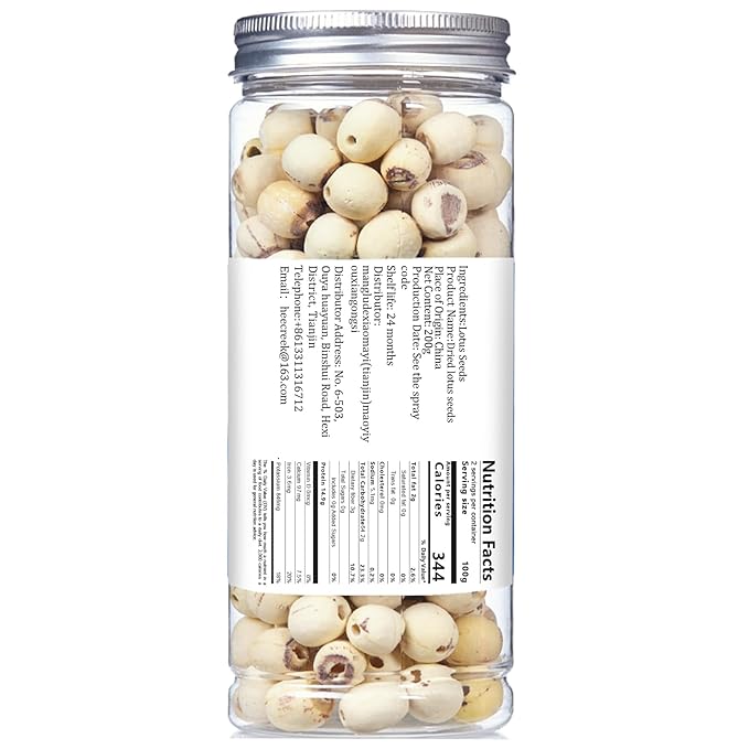 Lotus Seeds Dried Lotus Seed White Lotus Seeds Lian zi Natural Herbal Tea Cooking Porridge and Soup Raw Material 莲子 白莲子 煲汤煮粥 14.1oz/400g