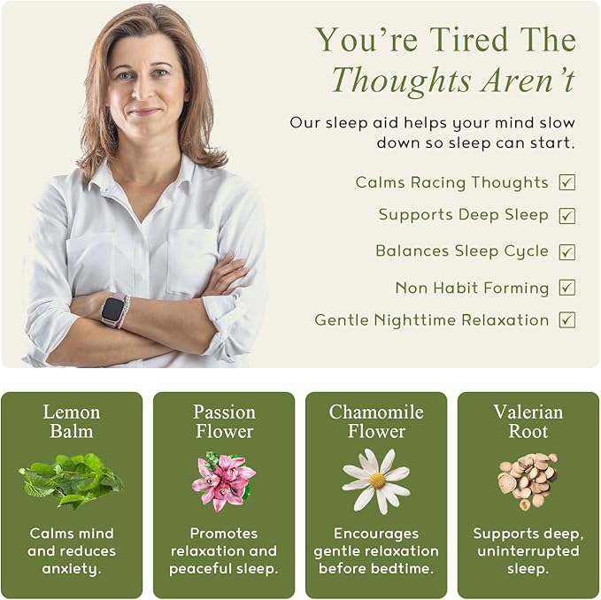 Sleep - Natural Sleep Aids for Adults with l theanine Supplement Ashwagandha Magnesium Valerian Root Melatonin - Non-Habit Forming Formula for Rejuvenating - 60 Capsules (Pack of 2)