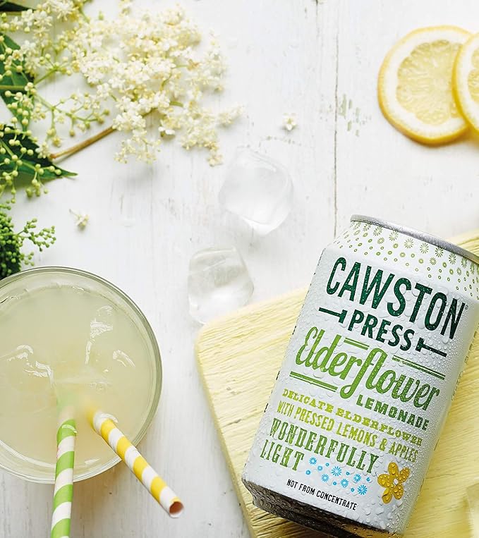 Cawston Press Sparkling Elderflower Lemonade 11.15 Ounce Cans (Pack of 24)