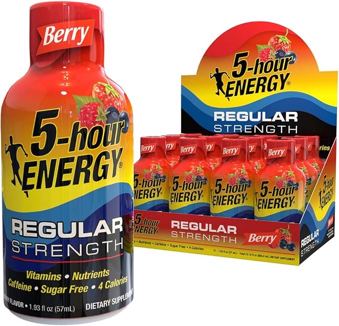 5-hour ENERGY Shot Regular Strength Berry 1.93 oz 12 Pack