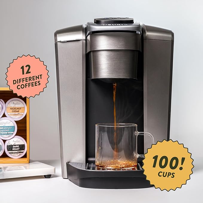 Angelino's Coffee Variety Pack 100 ct with 12 different Coffee Pods for Keurig K-cup Coffee Maker