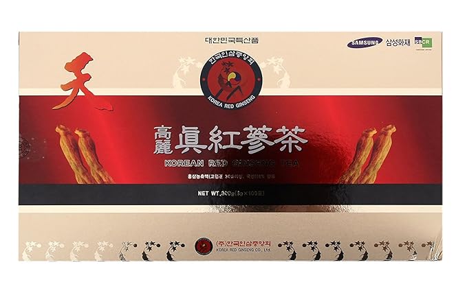 [TG153] Korean Red Ginseng Instant Tea – 6-Year-Old Red Ginseng Granules 3 g × 100 Sticks Instant Hot/Cold Drink Smooth &amp Naturally Sweet Korean Herbal Tea