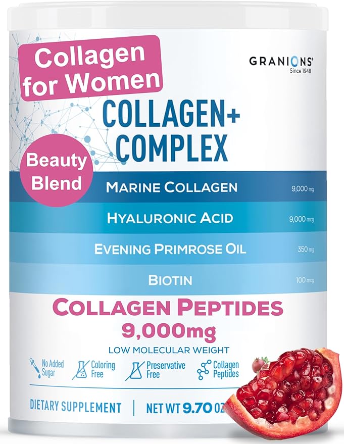 Marine Collagen Powder Trio Bundle – Lemon Pomegranate &amp Unflavored for Beauty and Health Support