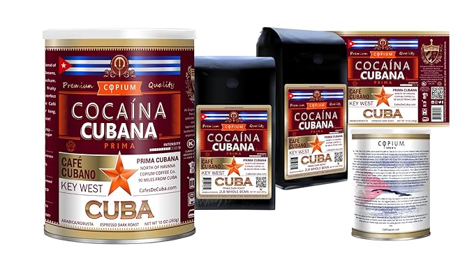 PRIMA - ARABICA/ROBUSTA COFFEE - INTENSITY 9 - CAFÉ COPIUM ® 2lb bag Whole beans.