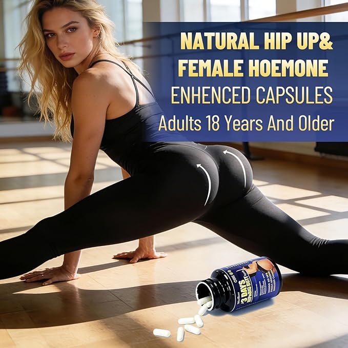 3 Days Hip &amp Big Butt Capsules Natural Hip Up &amp Female Hoemone Enhenced Herbal Supplements 60 Count