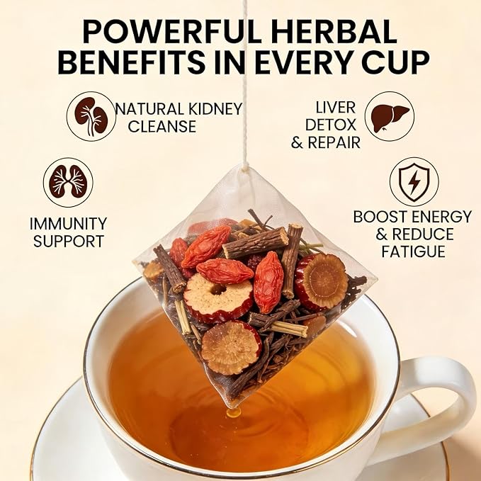 Dandelion Root &amp Goji berry Jujube Dates Tea- Detox Tea for Kidney &amp Liver cleanse detox &amp repair-Dandelion Wolfberry TeaChinese Herbal Tea for WellnessCaffeine FreeOrganic(30Tea Bags/