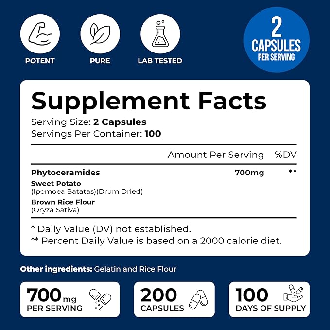 We Like Vitamins Phytoceramides 700mg - 200 Capsules All Natural Wheat Free and Plant Based - Phytoceramide Supplement - Skin Supplement for Women - Ceramides for Skin Hydration Repair Rejuvenation