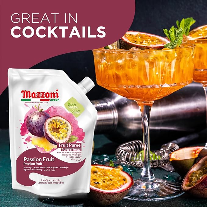 Mazzoni - Lime Juice &amp Passion Fruits Puree - 100% Natural
