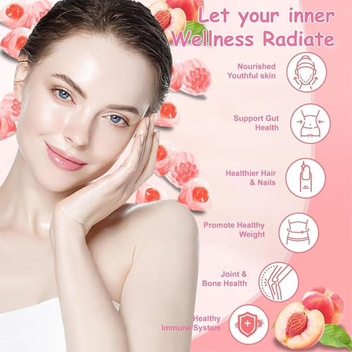 180 Count Marine Collagen Gummies for Women Men Sugar Free Hydrolyzed Collagen Peptides Type IIIIIIVX w/ 5000 Mcg BiotinHyaluronic Acid Vitamin C A D E B6 B12 for Skin Hair Nails Bone Health
