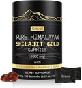 Himalayan Shilajit Gummies: Gold Grade Shilajit Riched with Ashwagandha Fulvic Acid &amp 85+ Trace Minerals - No Added Sugar - Individually Wrapped - for Men &amp Women - 60 Gummy
