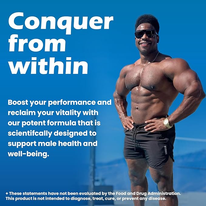 Fast-ActingMale Enhancing Supplement Pills for Blood Flow Size &amp Stamina | Natural Formula with Maca &amp Epimedium | 3rd Party Tested for Purity &amp Potency | 60 Tablets