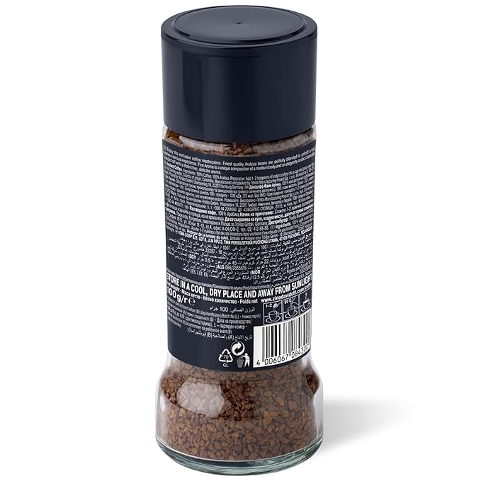 DAVIDOFF Fine Aroma Instant Coffee - Elegant and Fragrant - Medium Body with a Acidic Tang - 100% Arabica Beans - 7/12 Intensity - 6 x 3.52 oz