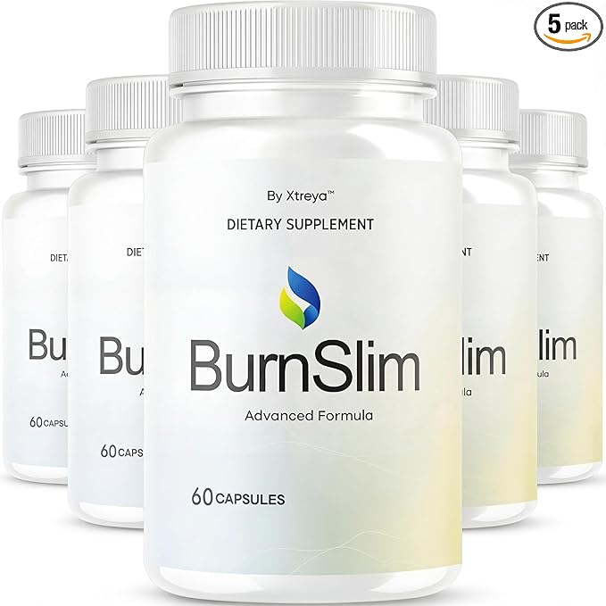 (5 Pack) Burn Slim Capsules Official All Natural BurnSlim Supplement Pills with Premium Ingredients Advanced Formula for Optimal Health &amp Wellness Support for Active Women &amp Men (60 Capsules