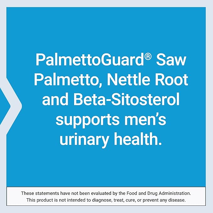 Life Extension PalmettoGuard® Saw Palmetto Nettle Root and Beta-Sitosterol Supports Healthy Prostate Function &amp Hormone Metabolism 160 mg of Saw Palmetto for Men Gluten-Free Non-GMO 60 softg