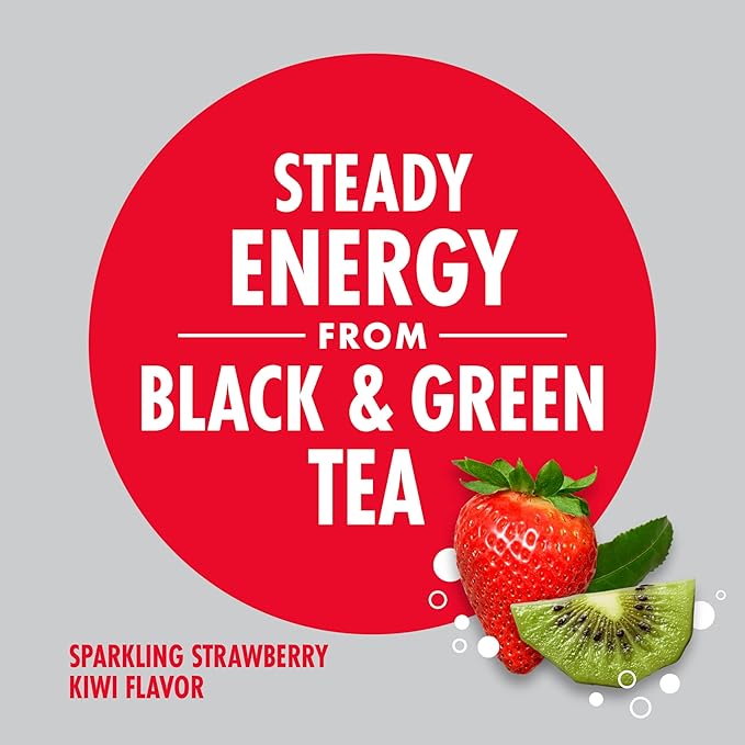 V8 +ENERGY Strawberry Kiwi Energy Drink Made with Real Vegetable and Fruit Juices 11.5 FL OZ Can (6 Packs of 4)