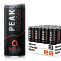 Peak Cocktails Non-Alcoholic Cocktail | Adaptogens Nootropics Superfoods for Calm Recovery and Sleep | Ashwagandha Tart Cherry L-Theanine | Mixologist-made | Blood Orange Spritz | 8.4oz 48-Pack
