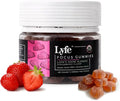 LYFE Functional Mushroom Gummies Strawberry Flavor (40 Count) – Lion’s Mane Extract Supplement for Focus Memory &amp Clarity – Plant-Based Gummies for Concentration Mood Balance &amp Daily Wellness