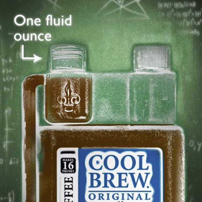 CoolBrew Original 6 Pack - 16 DRINKS PER BOTTLE - Fresh Cold Brew Liquid Concentrate - For Iced or Hot Coffee Unsweetened No Preservatives