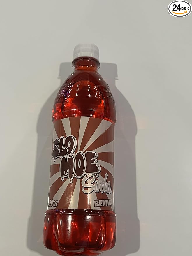 SLO MO Soda Flavor Remix Red Glass Bottle Limited Edition Beverage 24 case of 20oz bottles