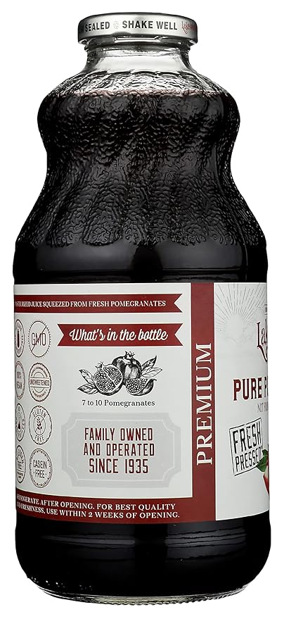 Lakewood Pure Pomegranate Juice - Pomegranate - Case of 12 - 32 Fl oz.