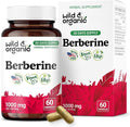 Wild &amp Organic Berberine Supplement Capsules 1000 mg - Antioxidant &amp Overall Support - Pure Berberine HCL Powder - Berberis Aristata Bark - Vegan No Fillers Non-GMO - 60 Count