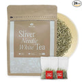 ANNHI TEA Silver Needle White Tea - 24 Tea Bags Loose Bud Naturally Sweet &amp Floral Delicate Herbal Tea Pack Organic Snow Shan Leaf Soothing Vietnamese Tea Leave