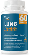 Dr. Tobias Lung Health - Lung Support Supplement with Vitamin C Butterbur Quercetin &amp Bromelain | Lung Cleanse &amp Detox Formula for Bronchial &amp Respiratory System Non-GMO (60 Capsules 60