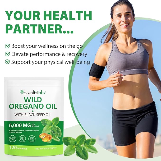 Oil of Oregano with Black Seed Oil 2 Pack 6000mg Oregano Oil Capsules Organic 240 Softgels 165mg Carvacrol Non-GMO Immune Support Supplement