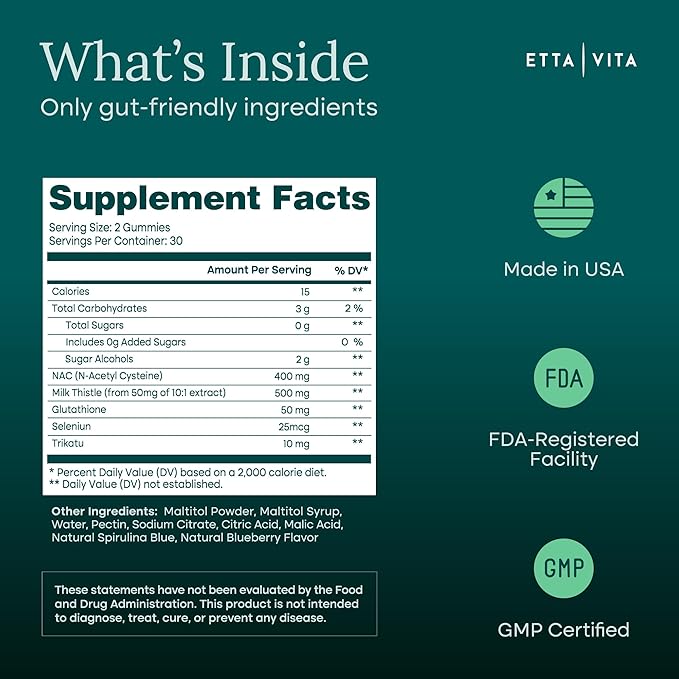 Sugar-Free NAC Gummies N Acetyl Cysteine Supplement with Milk Thistle Glutathione &amp Selenium NAC Supplement for Energy Respiratory Health Liver Detox &amp Cleanse Kidney Antioxidant Suppo