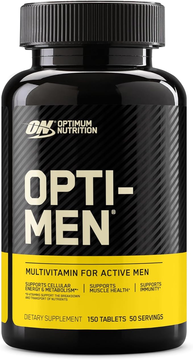 Optimum Nutrition Opti-Men Vitamin C Zinc and Vitamin D E B12 for Immune Support Mens Daily Multivitamin Supplement 150 Count (Packaging May Vary)