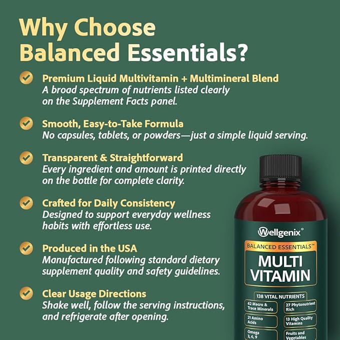 Balanced Essentials 2 Pack Natural Liquid Nutritional Supplement Vitamin 32 Ounces Very Berry S-BE32 (Packaging May Vary)