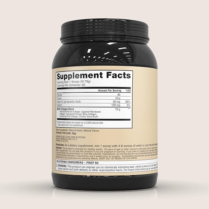 Iron Feather Collagen Powder | Vanilla | Multi-Collagen Protein with Vitamin C | Supports Joints Tendons Recovery Skin Hair and Nails | 10g Protein per Scoop | Clean and Functional Nutrition