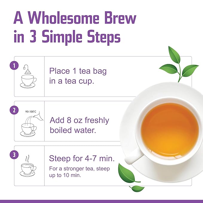 Newjiva Sleep Well Herbal Tea - 40 Tea Bags Per Pack - All Natural - Caffeine Free - Includes Chamomile Rose Lavender Jasmine Ashwagandha &amp more - GMP Certified Facility