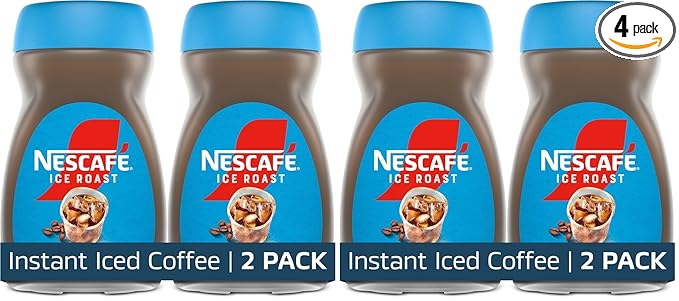 NESCAFÉ Ice Roast Instant Iced Coffee 2 Jars (6 Oz Each) (Pack of 2)