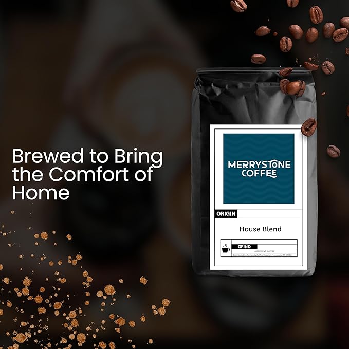 Merrystone House Blend Coffee Signature Medium Roast Roasted to Order 12 oz Espresso Grind