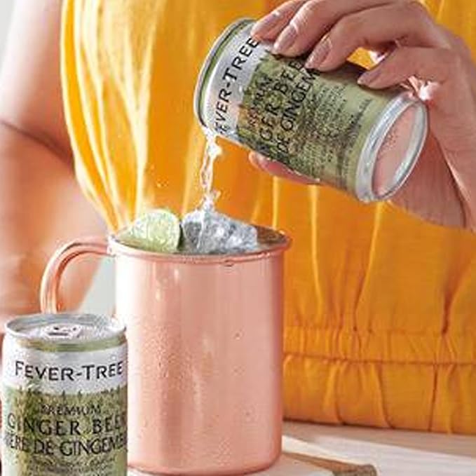 Fever Tree Premium Ginger Beer - Premium Quality Mixer and Soda - Refreshing Beverage for Cocktails &amp Mocktails 200ml Bottle