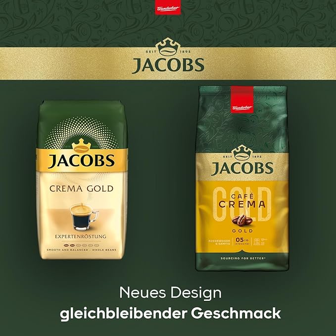 Jacobs Crema Whole Bean Coffee 1000 Gram / 35.2 Ounce (Pack of 4)