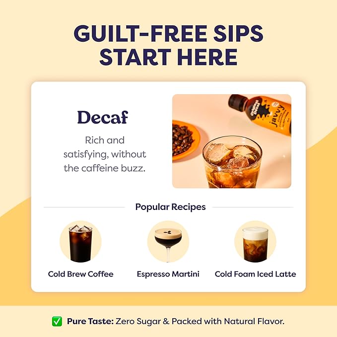 Coffee Concentrate - Cold Brew Coffee Perfect for Hot or Iced Instant Coffees Hot Drinks Cold Brew Concentrate 5 Pack - Original Decaf