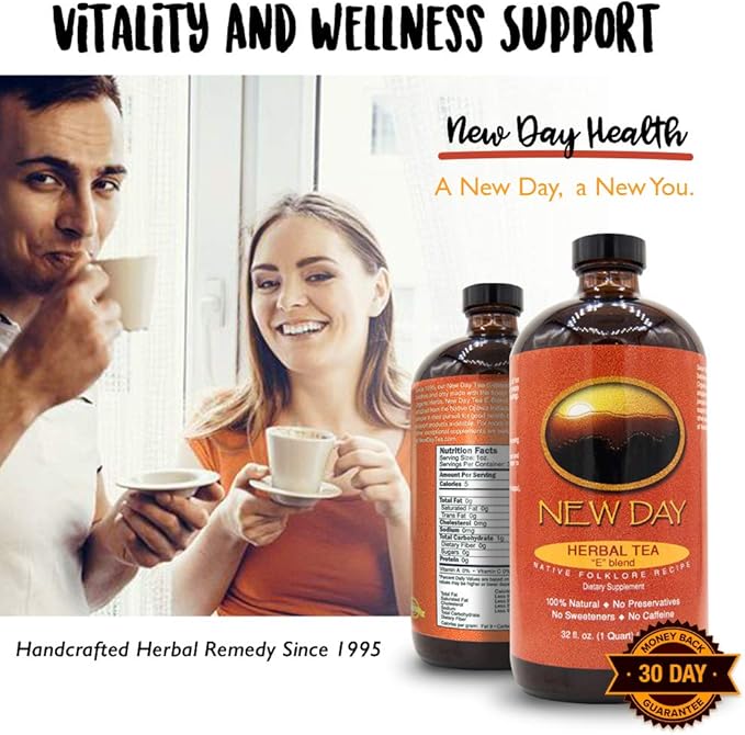 Essiac Tea 32 Ounce Extract | Immune System Liver and Lymphatic Support | Based on Original Recipe and Made in the USA | Certified Organic and Wild Crafted Herbs | No Alcohol and Easy Preparation