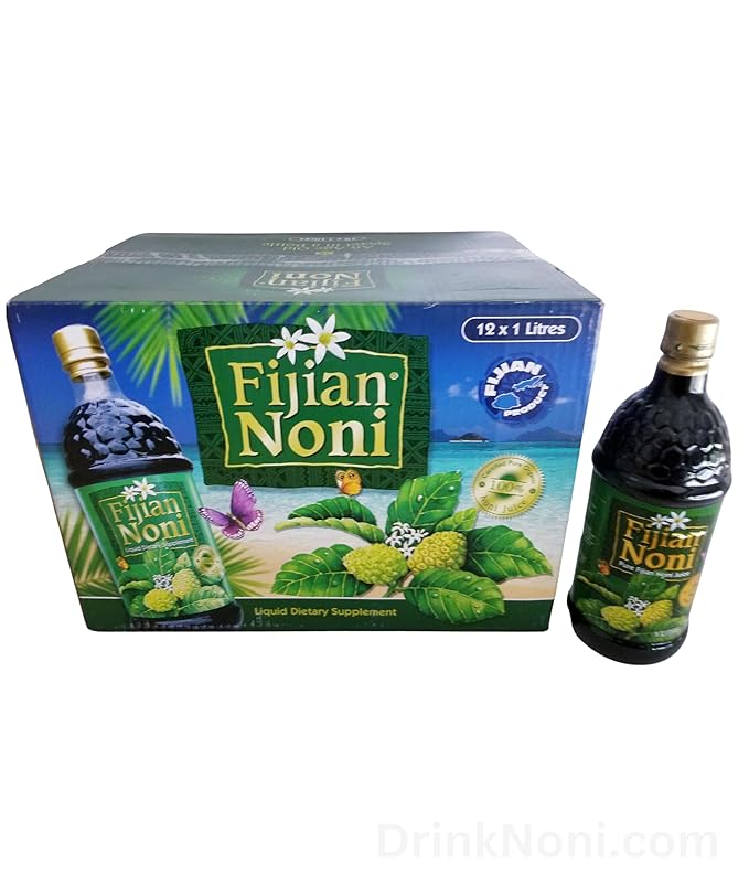 Fijian Noni Juice - Wellness Super Fruit Drink | Natural Juice Daily Nutrition Mix for Health Rejuvenation | Daily Wellness Drink (Case Pack of 12 x 33.8 Fl.Oz)