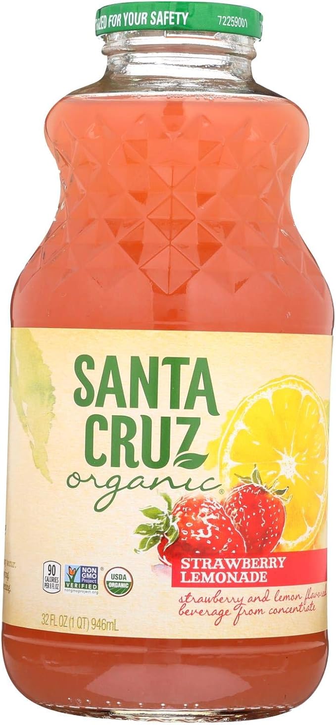 Santa Cruz Organic Strawberry Lemonade Juice 32 Ounce - 12 per case.