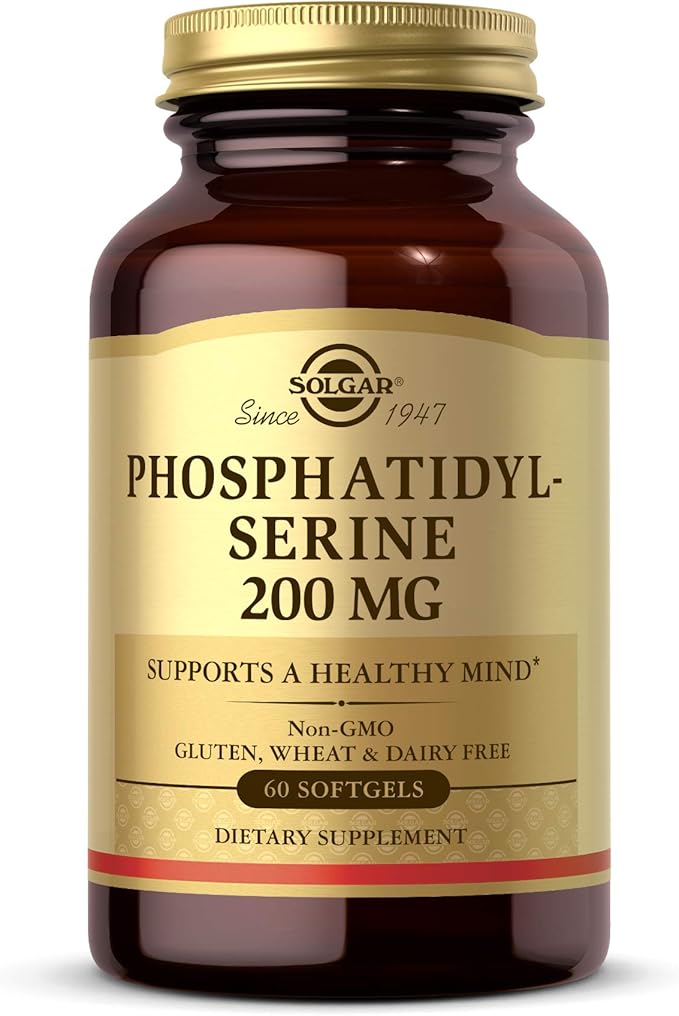 Solgar Phosphatidyl-Serine 200 mg 60 Softgels - Premium Brain Health Supplement Supports a Healthy Mind &amp Cognitive Function - Gluten Free Dairy Free - 60 Servings