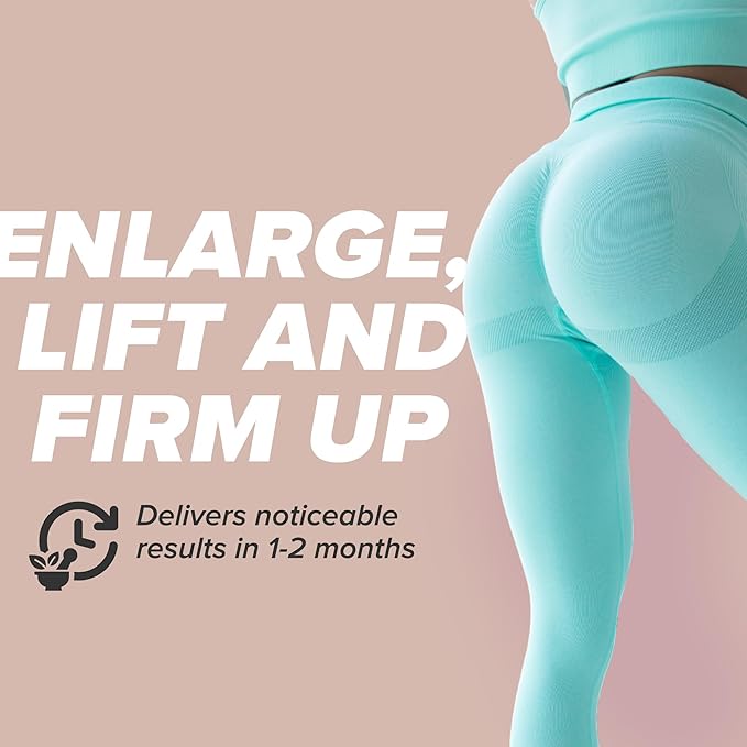 IsoSensuals Curve Butt Enhancement Pills - Bum Bum Booty Pills for Bigger Butt. 60 Easy to Swallow Capsules