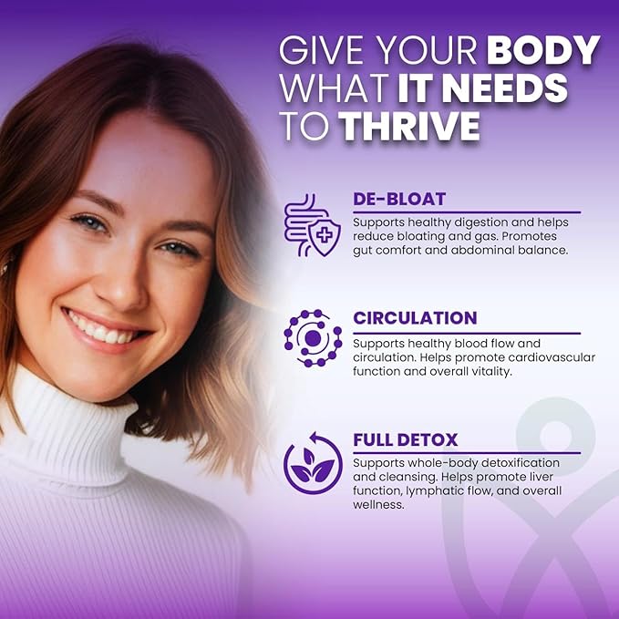 Organic Lymphatic Drainage Drops with Cleavers I Red Root I Burdock I Ginger I Dandelion I Soursop I Black Seed Oil I Ashwagandha Lymph System Support Detox - Liver Cleanse Supplement (1 Bottle)