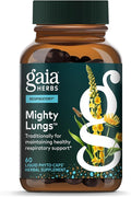 Gaia Herbs Mighty Lungs - Lung Support Supplement with Herbs Traditionally Used to Help Maintain Respiratory Health* - 60 Vegan Liquid Phyto-Caps (60 Servings)