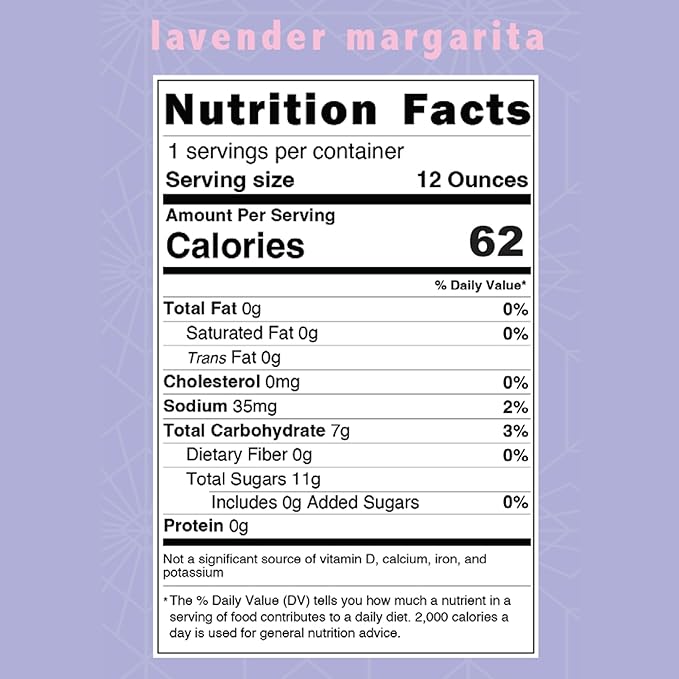 Busty Lush Craft Mocktails – Non-Alcoholic Sparkling Drinks Zero Proof Drinks Lavender Margarita Alcohol Alternative – Low Sugar &amp Low Calorie Ready to Drink | 12 oz (8-Pack)