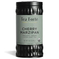Tea Forte Cherry Marzipan Premium Loose Leaf Caffeinated Green Tea Blend Canister Makes 35-50 Cups
