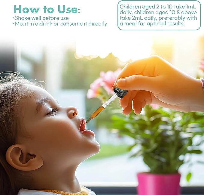 Height Growth Supplement Drops for Kids - Teens Bone Growth Height Increase and Maximizer Immune Health Drops with Vitamins D3 K2 Zinc &amp Calcium - Gluten Free Vegan Pineapple Flavor